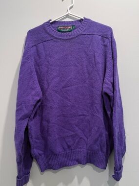 Purple Kerry Classics Crewneck sweater made in  Ireland 100% pure wool